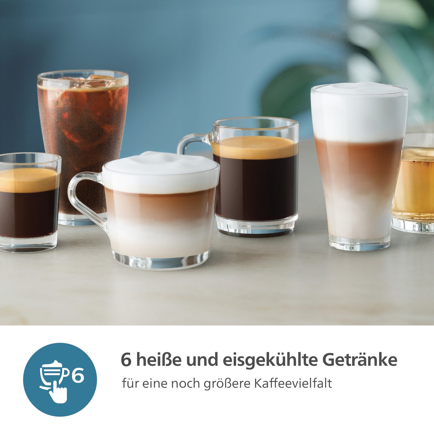 Kaffeevollautomat EP3347/90 Serie 3300 LatteGo, 5 Kaffeespezialitäten Matt-Schwarz, Silber-lackierte Arena, Edelstahl Abtropfschale
